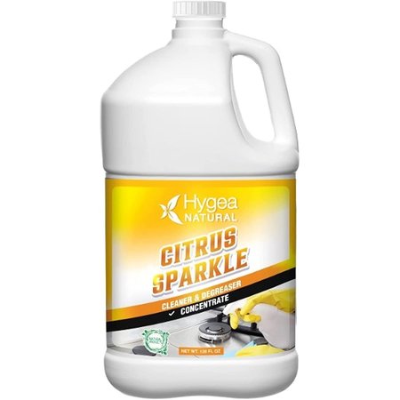 HYGEA NATURAL Citrus Sparkle  Natural Cleaner and Degreaser Concentrated Gallon 128 oz HN-4004